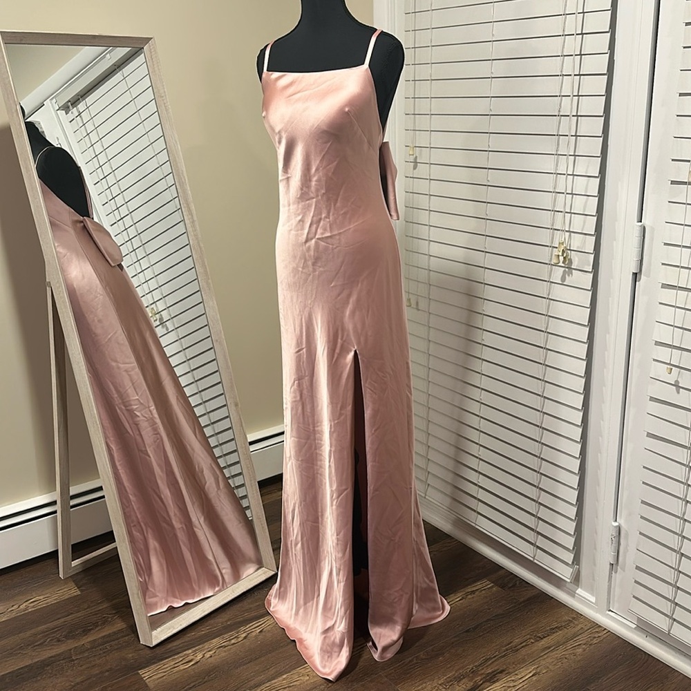 Beautiful Revelry Satin bridesmaid dress style Steph in pink sz 4